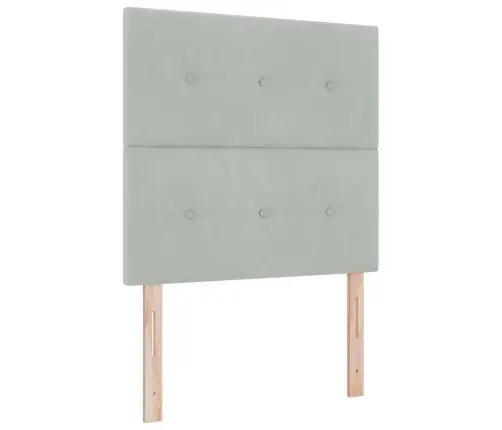 Galvūgalis Tvirtinamas Prie Sienos Šviesiai Pilka 80 Cm Aksomas