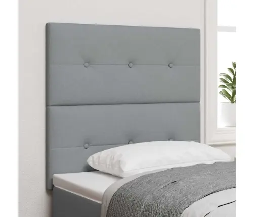 Galvgalis Ar Galvas Klāju Gaiši Pelēks 90 Cm Mākslīgā Āda Vidaxl