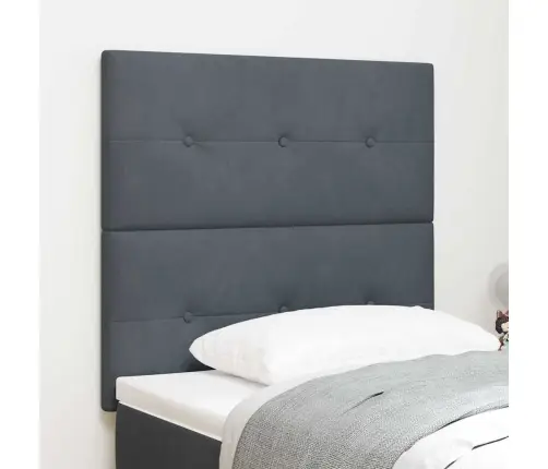 Galvgalis Ar Galvas Klāju Tumši Pelēks 90 Cm Mākslīgā Āda Vidaxl