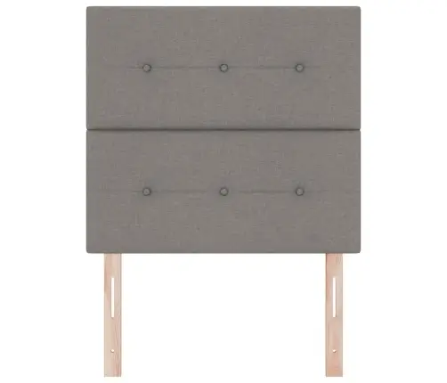 Gultas Galvgaļi Ar Pogu Pārklāts Taupe 100 Cm Audums Vidaxl