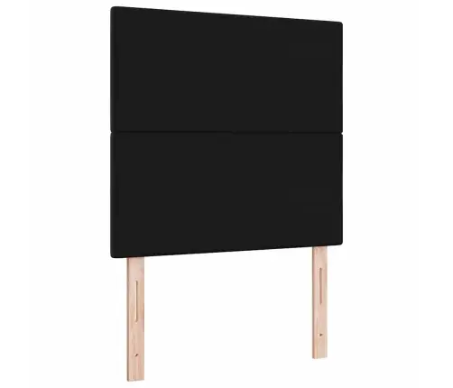 Galvas Balsts Ar Pogu Krokām Melns 100 Cm Samts Vidaxl