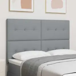 Galvgalis Ar Galvas Klāju Gaiši Pelēks 144 Cm Mākslīgā Āda Vidaxl