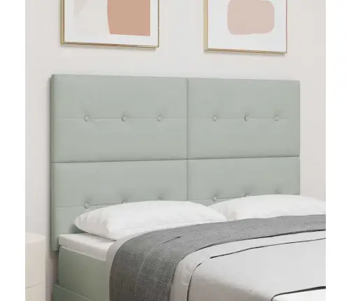 Galvgalis Ar Galvas Klāju Gaiši Pelēks 144 Cm Mākslīgā Āda Vidaxl