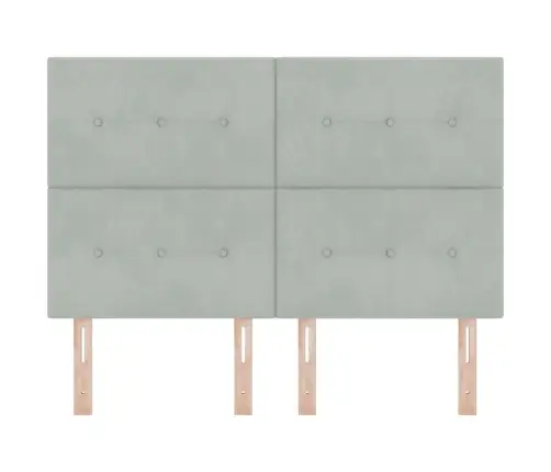 Galvgalis Ar Galvas Klāju Gaiši Pelēks 144 Cm Mākslīgā Āda Vidaxl