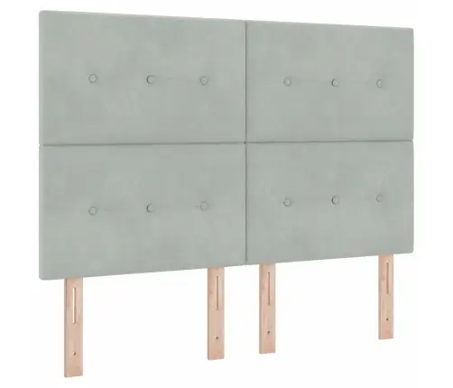 Galvgalis Ar Galvas Klāju Gaiši Pelēks 144 Cm Mākslīgā Āda Vidaxl