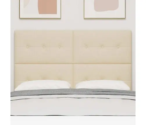 Galvgalis Ar Galvas Klāju Krēmkrāsa 160 Cm Mākslīgā Āda Vidaxl