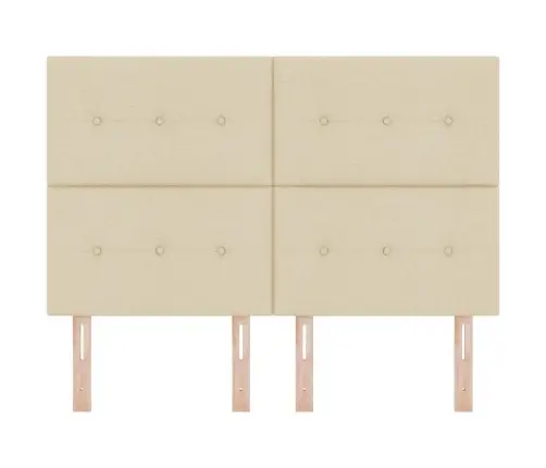 Galvgalis Ar Galvas Klāju Krēmkrāsa 160 Cm Mākslīgā Āda Vidaxl