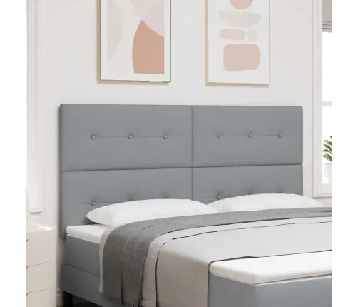 Galvūgalis Su Galvūgalio Šviesiai Pilka 180 Cm Dirbtinė Oda