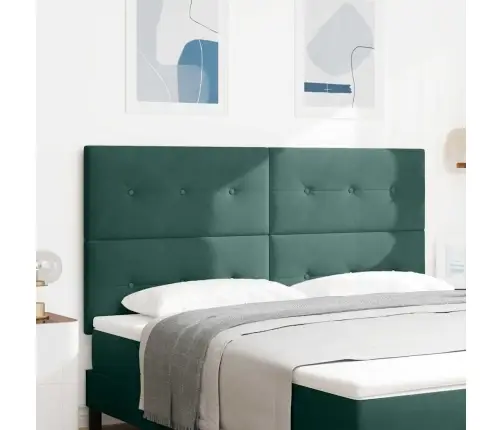 Galvgalis Ar Galvas Klāju Tumši Zaļš 180 Cm Mākslīgā Āda Vidaxl