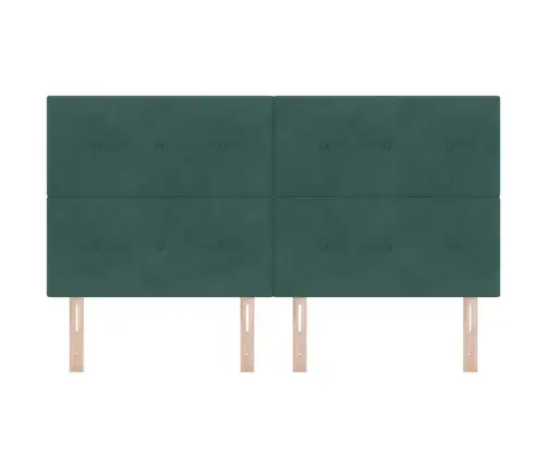 Galvgalis Ar Galvas Klāju Tumši Zaļš 180 Cm Mākslīgā Āda Vidaxl