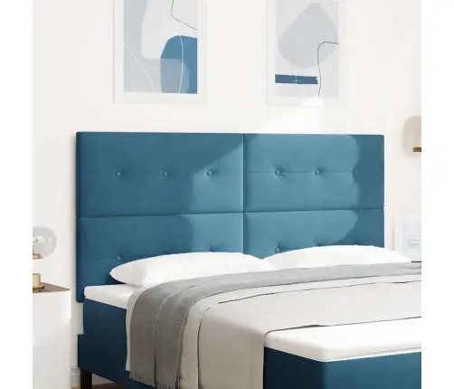 Galvūgalis Su Galvūgalio Tamsiai Mėlyna 180 Cm Dirbtinė Oda