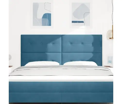 Galvūgalis Su Galvūgalio Tamsiai Mėlyna 180 Cm Dirbtinė Oda