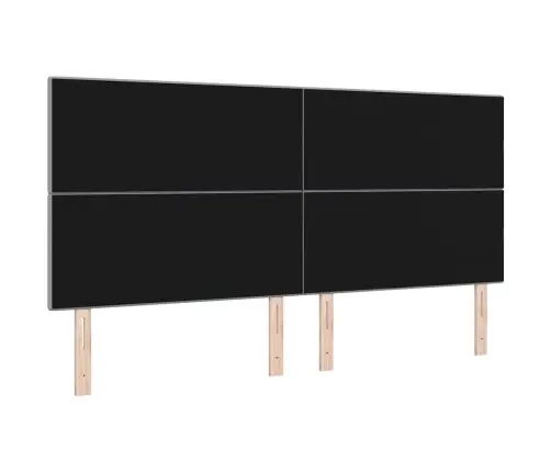 Gultas Galvgaļi Ar Pogām, Gaiši Pelēks, 200 Cm, Audums Vidaxl