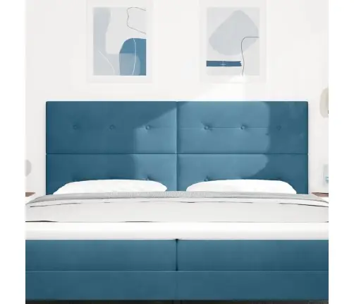 Galvgalis Ar Galvas Klāju Tumši Zils 200 Cm Mākslīgā Āda Vidaxl