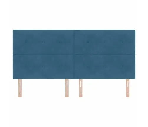 Galvgalis Ar Galvas Klāju Tumši Zils 200 Cm Mākslīgā Āda Vidaxl