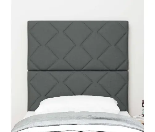 Galvgalis Dimanta Bloku Dizainā, Tumši Pelēks, 80 Cm, Audums Vidaxl