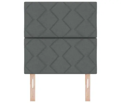 Galvgalis Dimanta Bloku Dizainā, Tumši Pelēks, 80 Cm, Audums Vidaxl