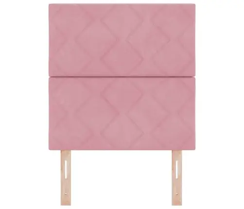 Galvūgalis Tvirtinamas Prie Sienos Rožinė 80 Cm Aksomas Galvūgalis Tvirtinamas Prie Sienos Rožinė 80 Cm Aksomas