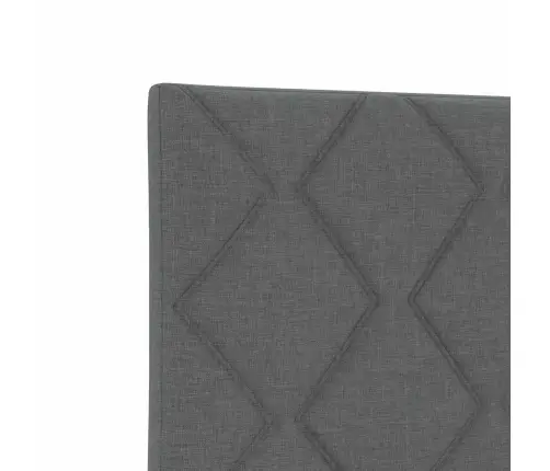 Gultas Galvgaļi Dimanta Bloku Dizainā Tumši Pelēki, 90 Cm Audums Vidaxl
