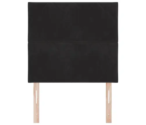 Galvgalis Ar Galvas Klāju Melna 90 Cm Samts Vidaxl