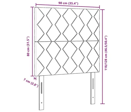 Galvgalis Ar Galvas Klāju Melna 90 Cm Samts Vidaxl