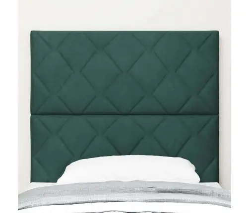 Galvgalis Piestiprināts Pie Sienas Tumši Zaļa 90 Cm Samts Vidaxl