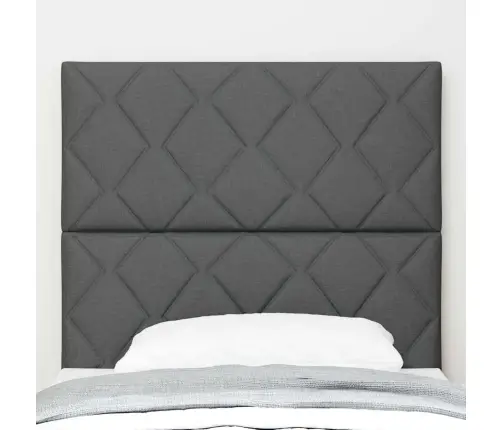 Galvūgalis Su Galvūgalio Tamsiai Pilka 100 Cm Dirbtinė Oda