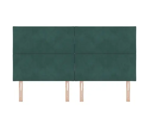 Galvgalis Piestiprināts Pie Sienas Tumši Zaļa 180 Cm Samts Vidaxl