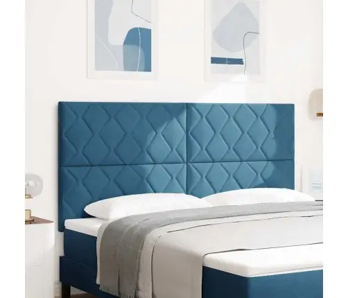 Galvgalis Piestiprināts Pie Sienas Tumši Zila 180 Cm Samts Vidaxl