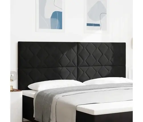 Melna Samta Galvas Klājs Ar Dimanta Blokiem, 200Cm Vidaxl