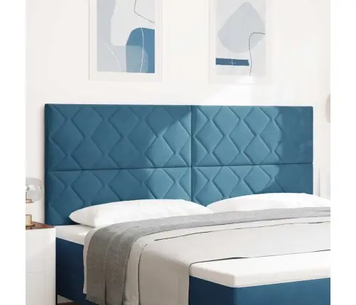 Galvgalis Ar Galvas Klāju Tumši Zila 200 Cm Samts Vidaxl