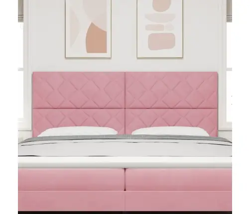 Galvgalis Piestiprināts Pie Sienas Rozā 200 Cm Samts Vidaxl