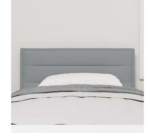 Led Gultas Galva Ar Galvas Klāju Gaiši Pelēks 80 Cm Poliesters Vidaxl