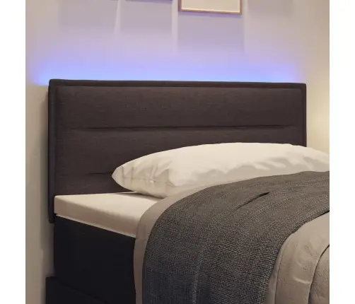 Led Gultas Galva Līniju Dizainā Tumši Brūna 80 Cm Audums Vidaxl