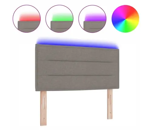 Led Galvas Klājs Līniju Dizains Pelēkbrūns 80 Cm Audums Vidaxl