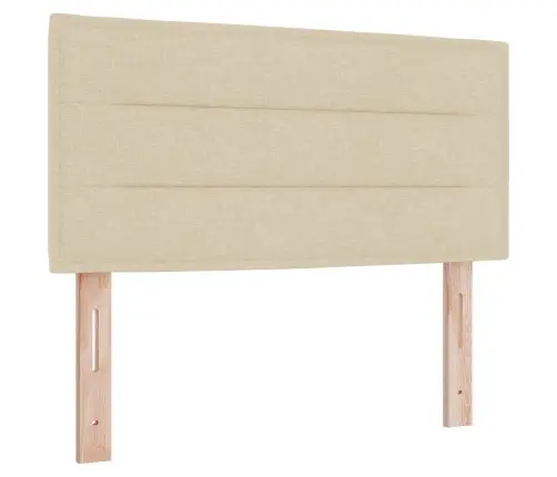 Led Gultas Galvas Atzveltnis Krēmkrāsā, 90 Cm Audums Vidaxl