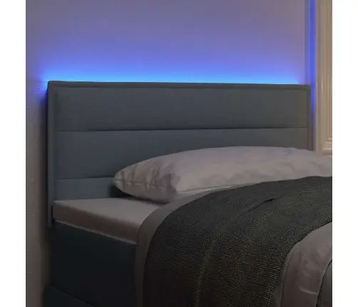 Led Gultas Galvs Līniju Dizains Gaiši Pelēks 100 Cm Audums Vidaxl