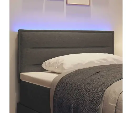 Led Galvgali Līniju Dizains Tumši Pelēks 100 Cm Audums Vidaxl