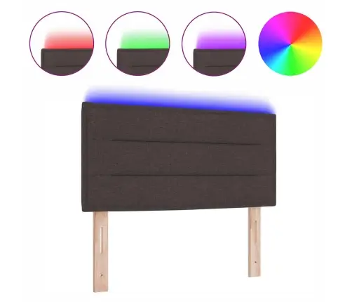 Led Galvgauss Līnijas Dizains Tumši Brūns 100 Cm Audums Vidaxl