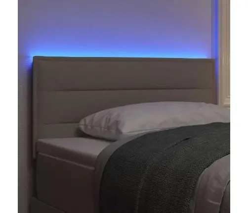 Led Gultas Galvgalis Līniju Dizains Pelēkbrūns 100 Cm Audums Vidaxl