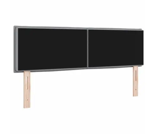 Led Gultas Galva Ar Galvas Klāju Gaiši Pelēks 144 Cm Poliesters Vidaxl