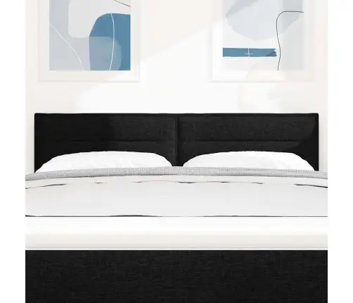 Led Gultas Galva Ar Galvas Klāju Melna 144 Cm Poliesters Vidaxl