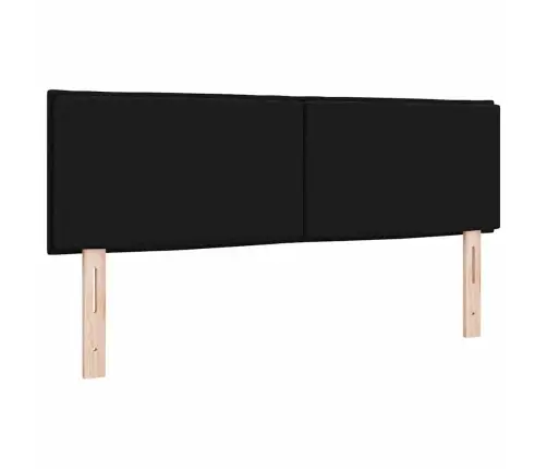 Led Gultas Galva Ar Galvas Klāju Melna 144 Cm Poliesters Vidaxl