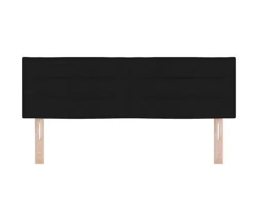 Led Gultas Galva Ar Galvas Klāju Melna 144 Cm Poliesters Vidaxl