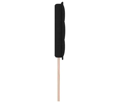 Led Gultas Galva Ar Galvas Klāju Melna 144 Cm Poliesters Vidaxl