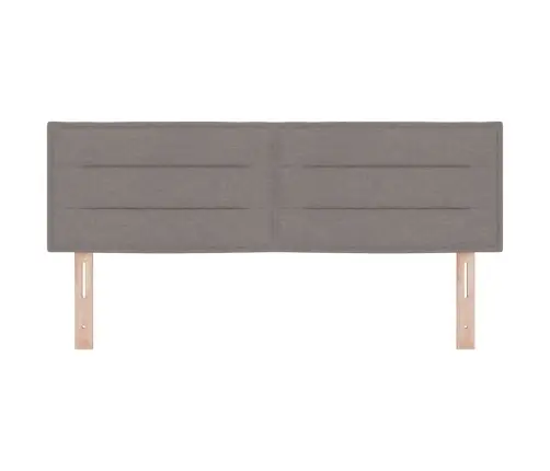 Led Gultas Galva Ar Galvas Klāju Pelēkbrūna 144 Cm Poliesters Vidaxl