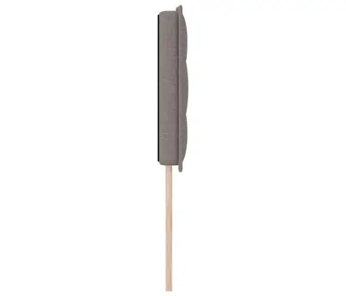 Led Gultas Galva Ar Galvas Klāju Pelēkbrūna 144 Cm Poliesters Vidaxl