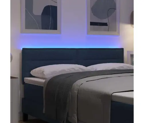 Led Gultas Galva Ar Galvas Klāju Zila 160 Cm Poliesters Vidaxl