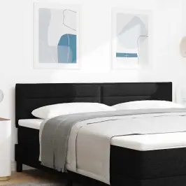 Led Gultas Galva Ar Galvas Klāju Melna 180 Cm Poliesters Vidaxl