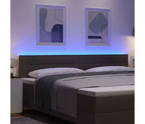 Led Peatoed Led -Ribatuledega Peaga Tumepruun 200 Cm Kangas